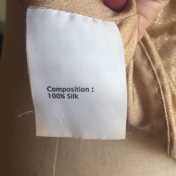 3.1 Phillip Lim 100% Silk Gold Top M - Picture 6 of 8